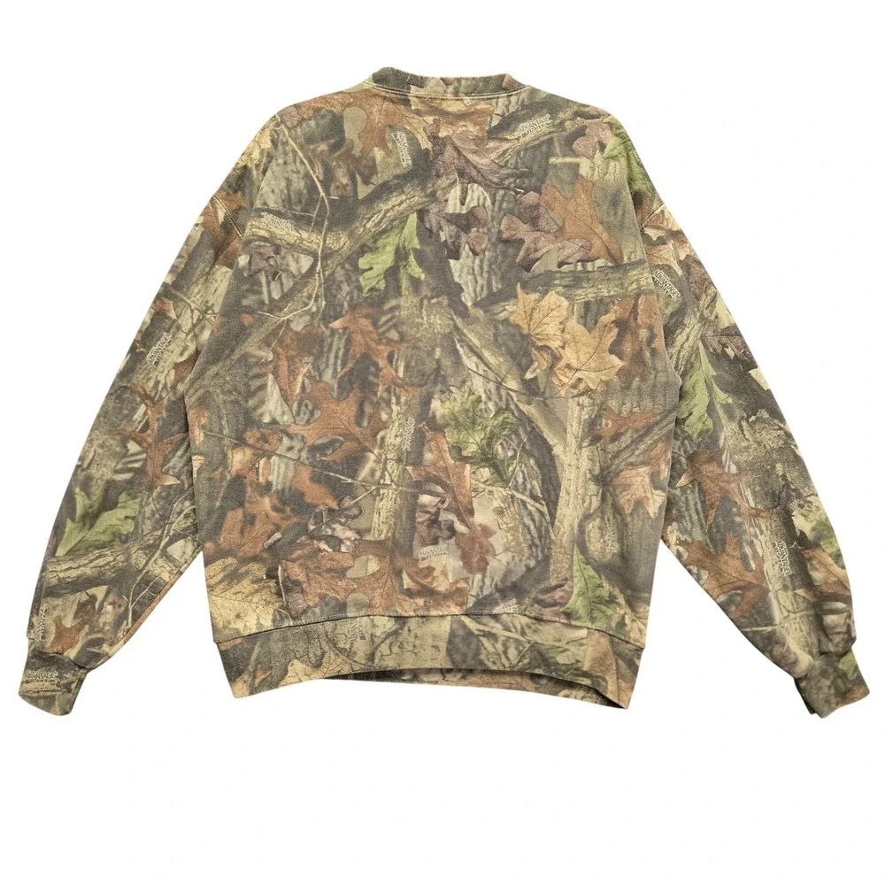 Vintage Commander Sweatshirt XL Advantage Timber Camo Crewneck Grunge Streetwear